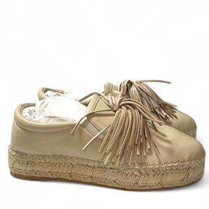 J/SLIDES Raoul Pom-Pom Espadrille Platform Slip-On Shoes, NEW! Size 8.5